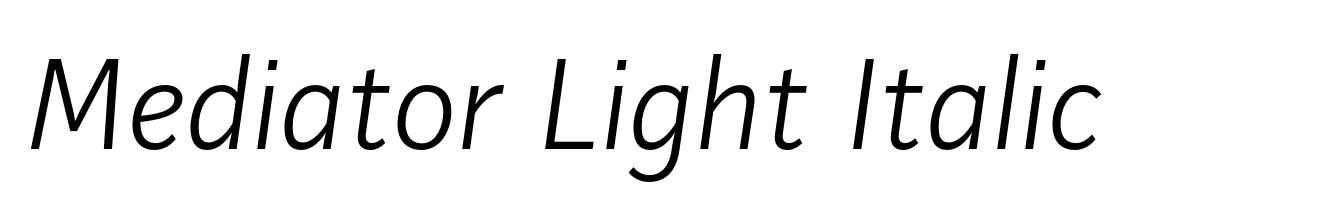 Mediator Light Italic